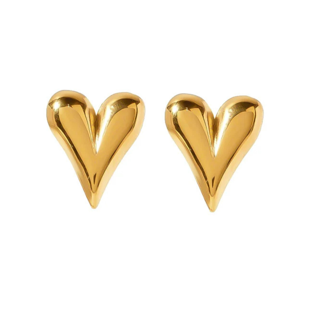 Mini Hearty Set - Earrings and Necklace (18K Gold Plated)