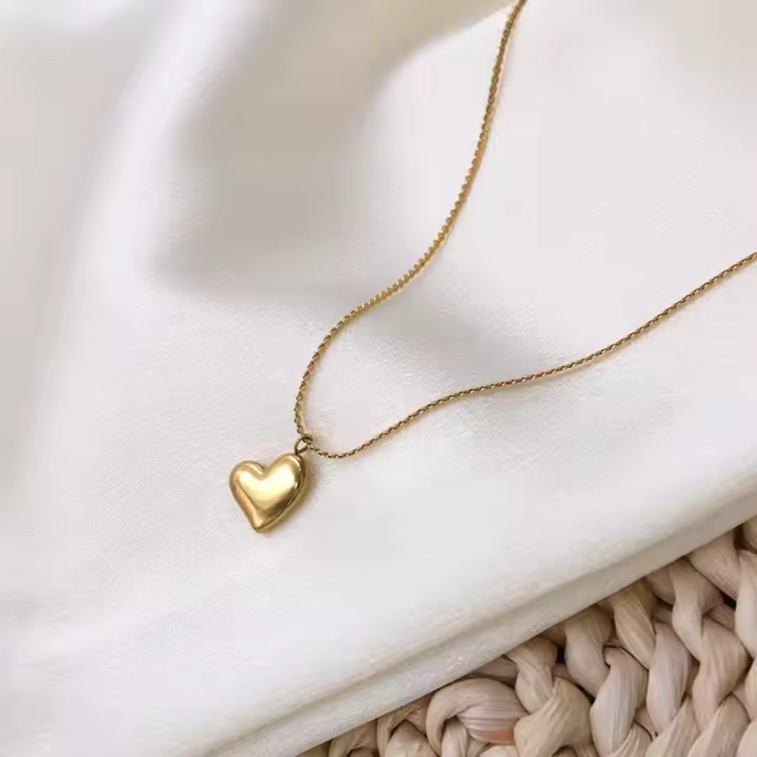 18K Gold Plated Love Peach Heart Necklace