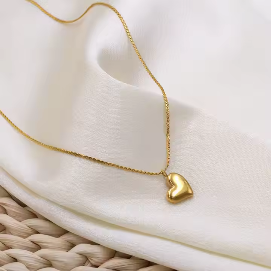 18K Gold Plated Love Peach Heart Necklace