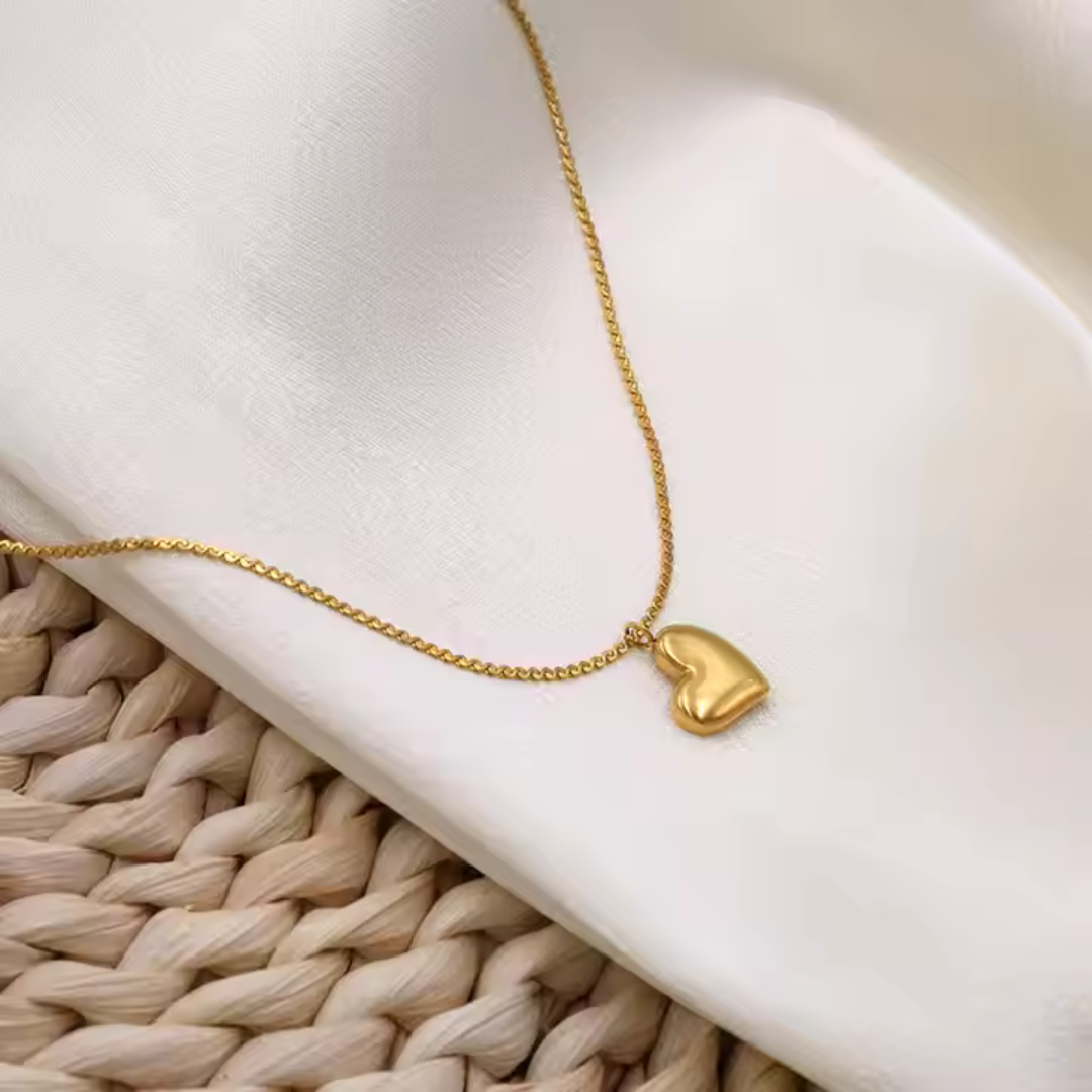 18K Gold Plated Love Peach Heart Necklace