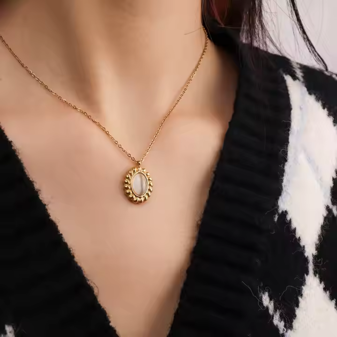 18K Gold-Plated Cat's Eye Necklace