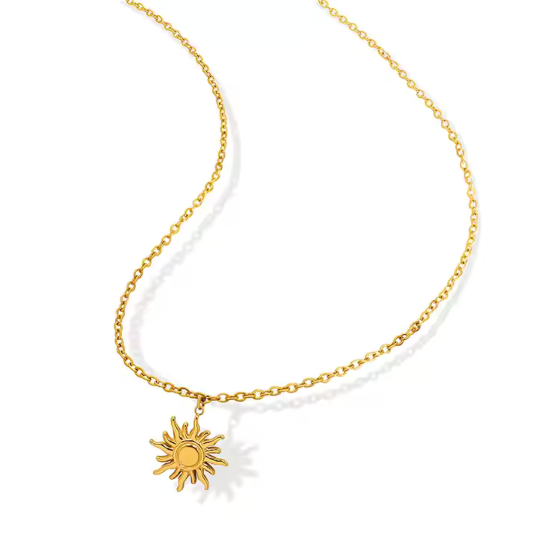 18K Gold Plated Sun Necklace