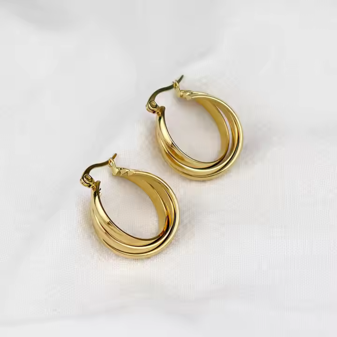 18K Gold-Plated Classic Twist Earrings