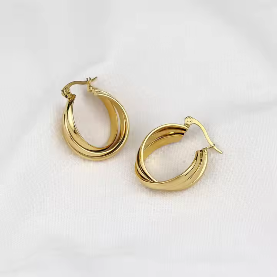 18K Gold-Plated Classic Twist Earrings