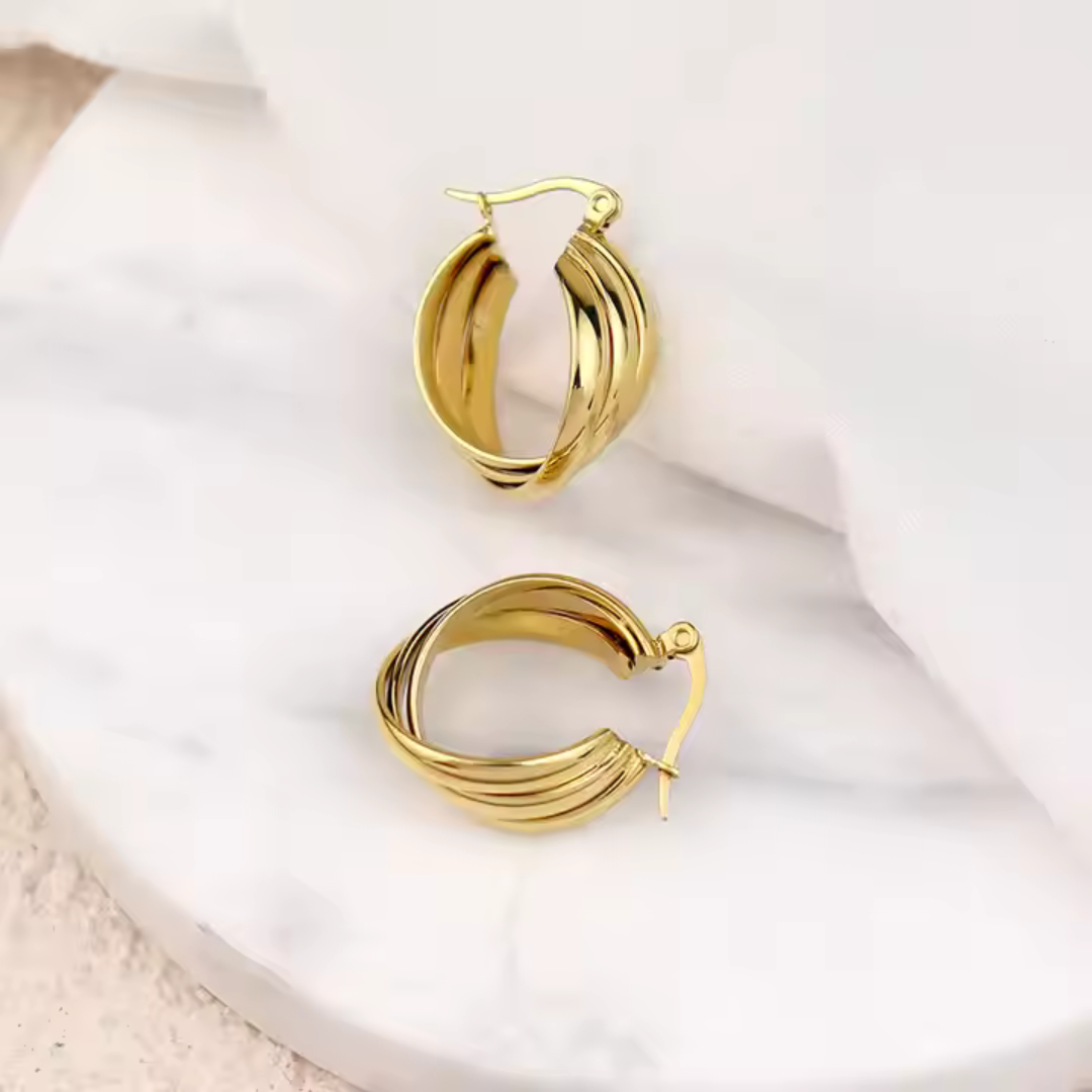 18K Gold-Plated Classic Twist Earrings