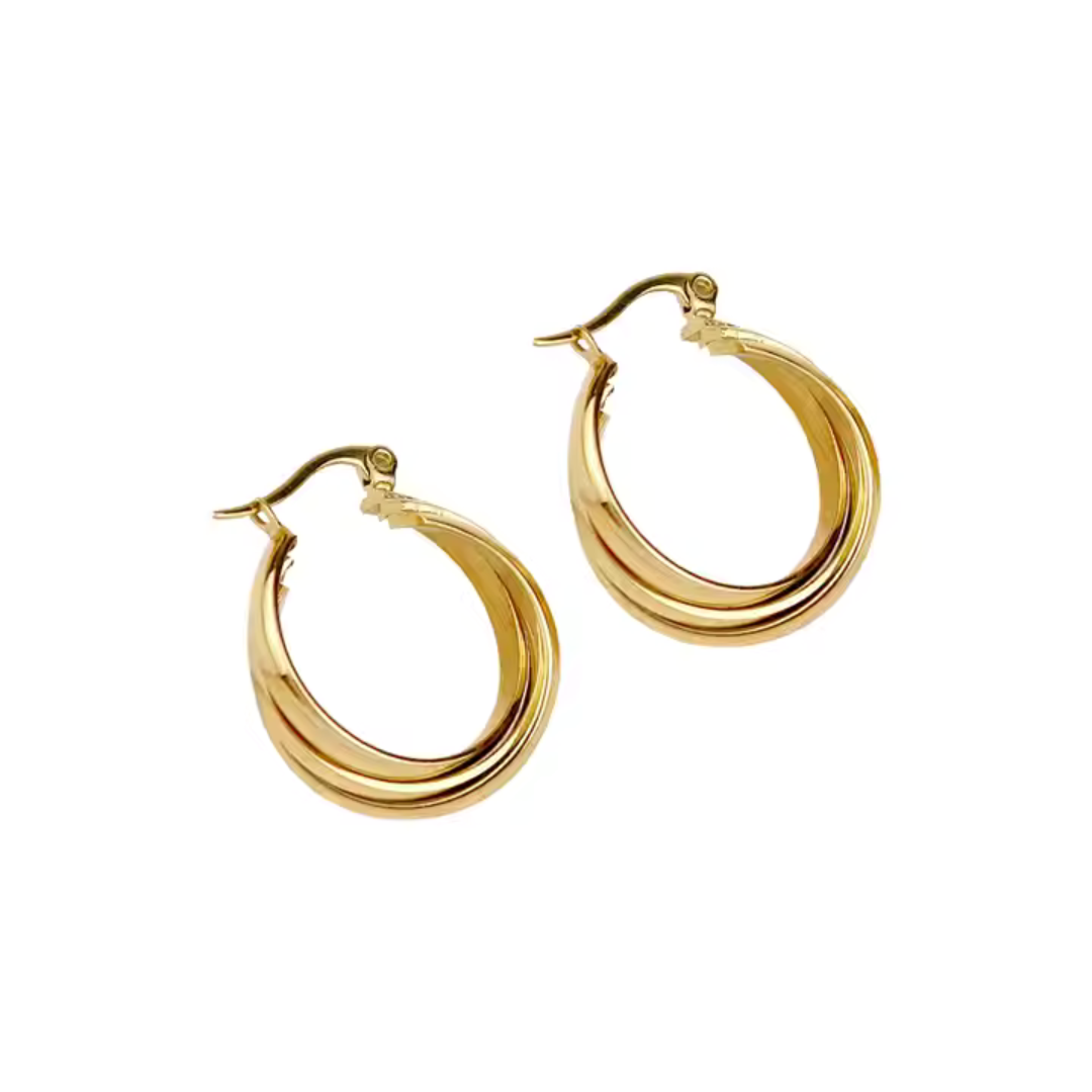 18K Gold-Plated Classic Twist Earrings